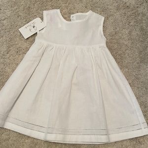 NWT white Linen dress 24 mo